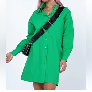 NWT Green shirt dress size 12